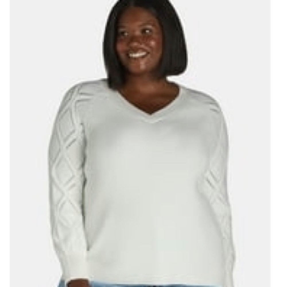 Terra & Sky Cream V-Neck Sweater